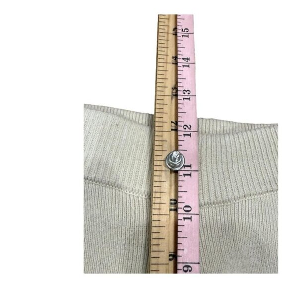 Sincerely Jules Pants Womens XL Beige Knit Joggers Ribbed Waist Cuffed Pockets - Picture 4 of 7